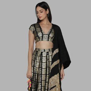 DESIGNER Black Printed Lehenga Set